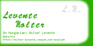 levente molter business card